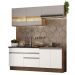 Armário de Cozinha Completa 200cm Rustic/Branco/Crema Glamy Madesa 07