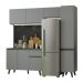 Armário de Cozinha Completa 220cm Cinza Nice Madesa 03