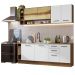 Armário de Cozinha Completa 220cm Rustic/Branco Agata da Thêmis Madesa