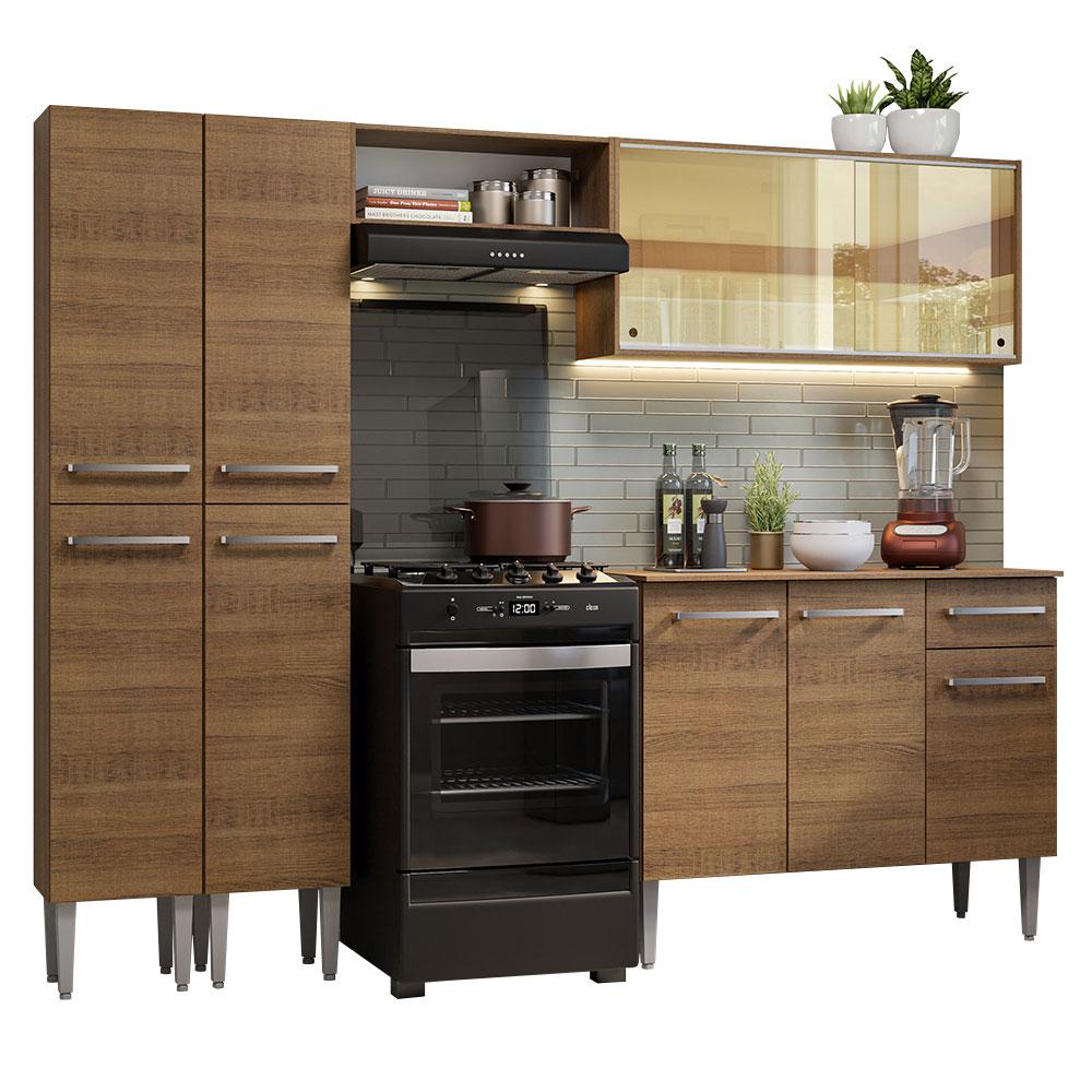 Armário de Cozinha Completa 229cm Rustic Emilly Madesa 06