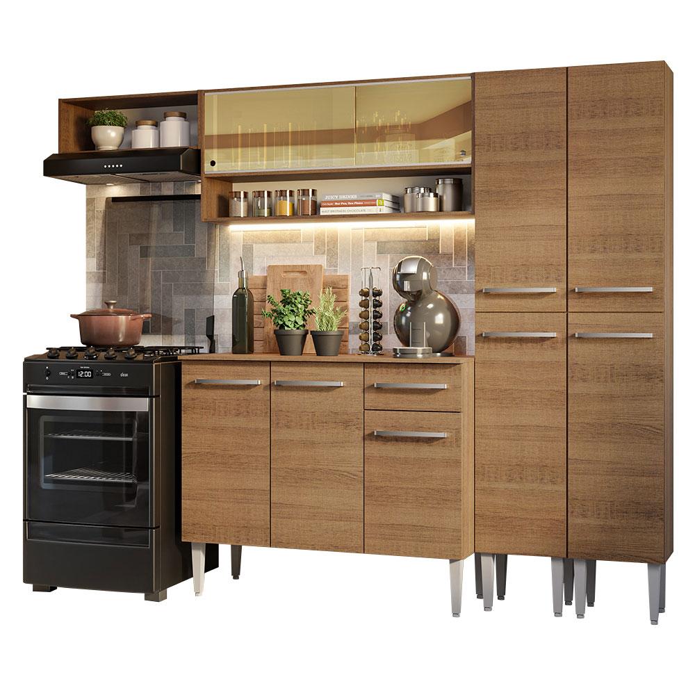 Armário de Cozinha Completa 229cm Rustic Emilly Madesa 07