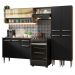 Armário de Cozinha Completa 229cm Rustic/Preto Emilly Madesa 04