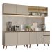 Armário de Cozinha Completa 240 cm Crema Nice Madesa 03