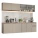Armário de Cozinha Completa 240 cm Suspenso Crema Nice Madesa 04