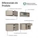 Armário de Cozinha Completa 240 cm Suspenso Crema Nice Madesa 04
