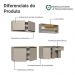 Armário de Cozinha Completa 240 cm Suspenso Crema Nice Madesa 05