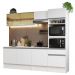 Armário de Cozinha Completa 240cm Branco Diamante Madesa 06