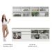 Armário de Cozinha Completa 240cm Branco Glamy Madesa 06