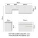 Armário de Cozinha Completa 240cm Branco Glamy Madesa 08