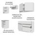 Armário de Cozinha Completa 240cm Branco Glamy Madesa 08