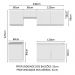 Armário de Cozinha Completa 240cm Branco Glamy Madesa 09