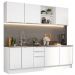 Armário de Cozinha Completa 240cm Branco Veludo Lux Madesa 05