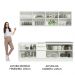 Armário de Cozinha Completa 240cm Branco Veludo Lux Madesa 05