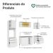 Armário de Cozinha Completa 240cm Branco Veludo Lux Madesa 08