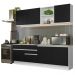 Armário de Cozinha Completa 240cm Branco/Preto Glamy Madesa 06