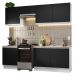 Armário de Cozinha Completa 240cm Branco/Preto Glamy Madesa 09