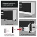 Armário de Cozinha Completa 240cm Branco/Preto Glamy Madesa 10