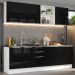 Armário de Cozinha Completa 240cm Branco/Preto Lux Madesa 05