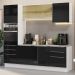Armário de Cozinha Completa 240cm Branco/Preto Lux Madesa 08