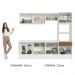 Armário de Cozinha Completa 240cm Branco/Rustic Diamante Madesa 06