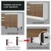 Armário de Cozinha Completa 240cm Branco/Rustic Glamy Madesa 07