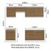 Armário de Cozinha Completa 240cm Branco/Rustic Glamy Madesa 09