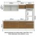 Armário de Cozinha Completa 240cm Branco/Rustic Topazio Madesa 05