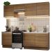 Armário de Cozinha Completa 240cm Rustic Glamy Madesa 09