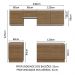 Armário de Cozinha Completa 240cm Rustic Glamy Madesa 09