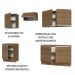 Armário de Cozinha Completa 240cm Rustic Glamy Madesa 09