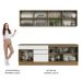 Armário de Cozinha Completa 240cm Rustic/Branco Glamy Madesa 06