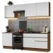 Armário de Cozinha Completa 240cm Rustic/Branco Glamy Madesa 08