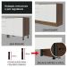 Armário de Cozinha Completa 240cm Rustic/Branco Glamy Madesa 08