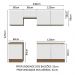 Armário de Cozinha Completa 240cm Rustic/Branco Glamy Madesa 09