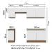 Armário de Cozinha Completa 240cm Rustic/Branco Glamy Madesa 10