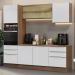 Armário de Cozinha Completa 240cm Rustic/Branco Veludo Lux Madesa 08