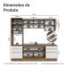 Armário de Cozinha Completa 240cm Rustic/Branco Veludo Lux Madesa 08