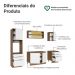 Armário de Cozinha Completa 240cm Rustic/Branco Veludo Lux Madesa 08
