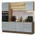 Armário de Cozinha Completa 240cm Rustic/Cinza Lux Madesa 08