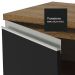 Armário de Cozinha Completa 240cm Rustic/Preto Glamy Madesa 10