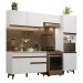 Armário de Cozinha Completa 250cm Branco Reims Madesa 06