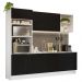Armário de Cozinha Completa 250cm Branco/Preto Agata Madesa 01