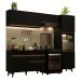 Armário de Cozinha Completa 250cm Preto Reims Madesa 06