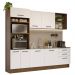 Armário de Cozinha Completa 250cm Rustic/Branco Agata Madesa 01