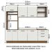 Armário de Cozinha Completa 250cm Rustic/Branco Agata Madesa 01
