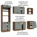 Armário de Cozinha Completa 250cm Rustic/Cinza Agata Madesa 01