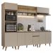 Armário de Cozinha Completa 260 cm Crema Nice Madesa 01
