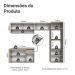 Armário de Cozinha Completa 260 cm Suspenso Crema Nice Madesa 10