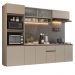 Armário de Cozinha Completa 260 cm Suspenso Crema Nice Madesaa 15