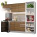 Armário de Cozinha Completa 260cm 100% MDF Branco/Rustic Acordes Madesa 04